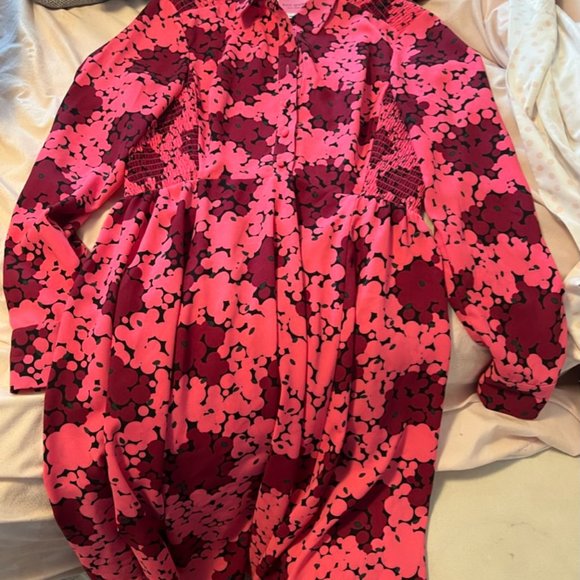 kate spade pink Bubble Dot Smocked Dress size 6 nwot - Picture 5 of 9